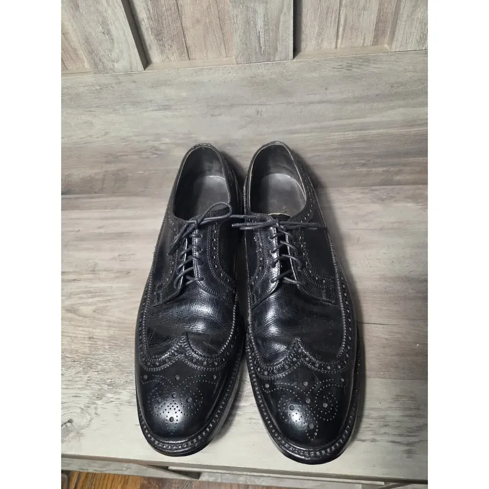 Bostonian USA Men's 13B Black Leather Wingtip Oxfords Brogue Dress Shoes USA